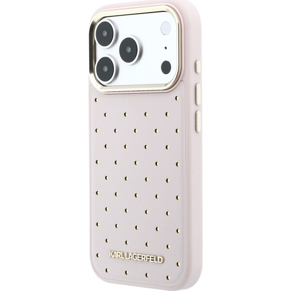 Karl Lagerfeld PU Perforated Gold Dots MagSafe kryt iPhone 17 Pro Max růžový - Pouzdra - Obrázek fe9cfc7179a044d9a82e7e7960472157