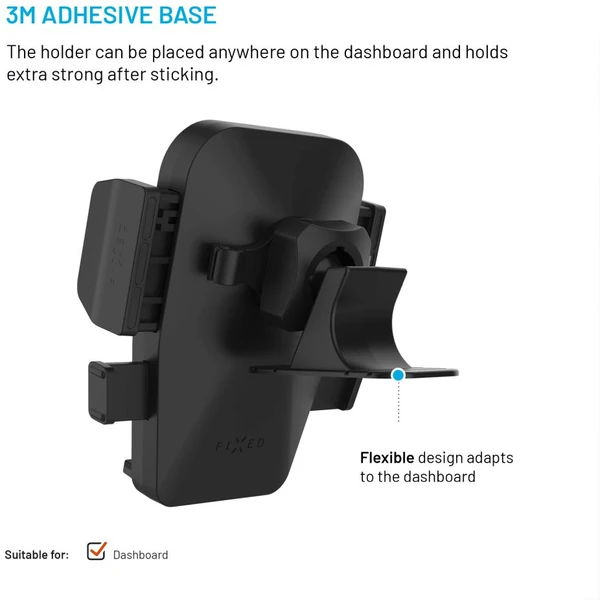 FIXED Iconiq Dash univerzální držák do auta s nalepovací nohou na palubní desku černý - Držáky - Obrázek febbbedcffb5486394421c77420806a8