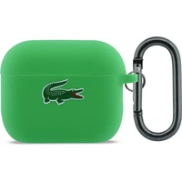 Lacoste Liquid Silicone Croc Logo pouzdro AirPods Pro 3 zelené - Pouzdra