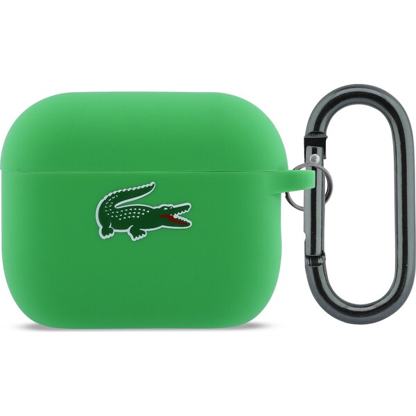Lacoste Liquid Silicone Croc Logo pouzdro AirPods Pro 3 zelené