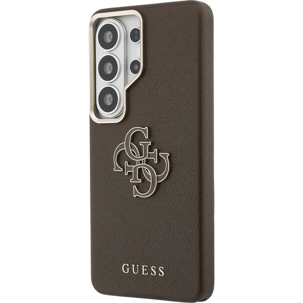 Guess PU 4G Resin Metal Logo kryt Samsung Galaxy S26 Ultra hnědý - Pouzdra - Obrázek fed4917b0b3347fa956b884709a59d1e