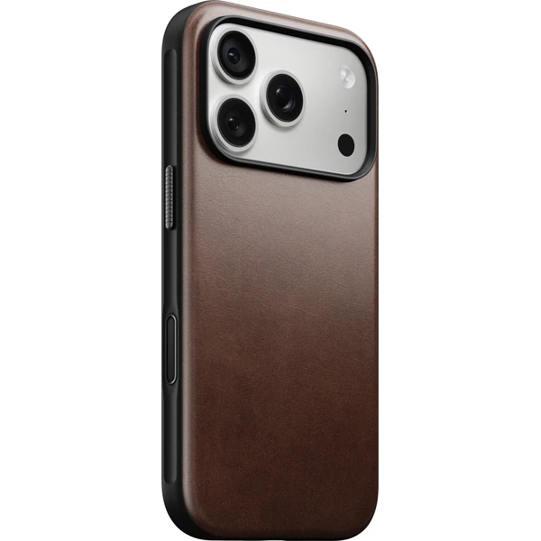 Nomad Modern Leather (Horween) MagSafe kožený kryt iPhone 17 Pro/18 Pro Rustic Brown - Pouzdra - Obrázek fed91de2f6ce40b7be66a1b0beaa4024