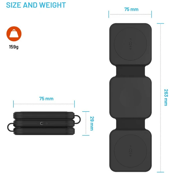 FIXED Flex for Samsung 3v1 bezdrátová nabíječka, 15W+3W+15W, černá - Nabíječky - Obrázek ff0e439aa0d745e1835379052cbef019