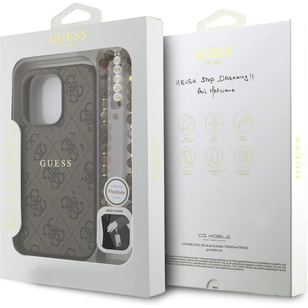 Guess PU Leather 4G Colored Ring Strap MagSafe kryt iPhone 15 Pro Max hnědý - Pouzdra - Obrázek ff1163ffef4f4e568c22b348c19daae1