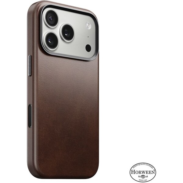Nomad Traditional Leather Case (Horween) MagSafe kožený kryt iPhone 17 Pro Rustic Brown