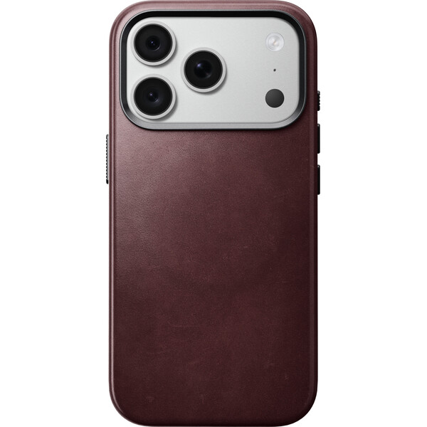 Nomad Traditional Leather (Horween) MagSafe kožený kryt iPhone 17 Pro/18 Pro Burgundy - Pouzdra - Obrázek ff30ab1431184caebc70afda39274dc4