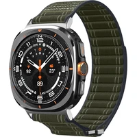 Spigen Fabric Band řemínek (hook-and-loop) Samsung Galaxy Watch Ultra 47mm zelený - Řemínky