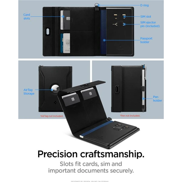 Spigen Universal AirTag Passport Holder pouzdro na cestovní pas černé - Pouzdra - Obrázek ffc7e9f37f2e420286c9eea72bb9f916
