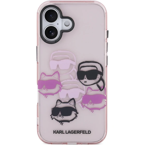 Karl Lagerfeld IML Multi K&CH Heads Zadní Kryt pro iPhone 17 růžový - Pouzdra - Obrázek ffdc023399df4d7a8a643a879a545baf